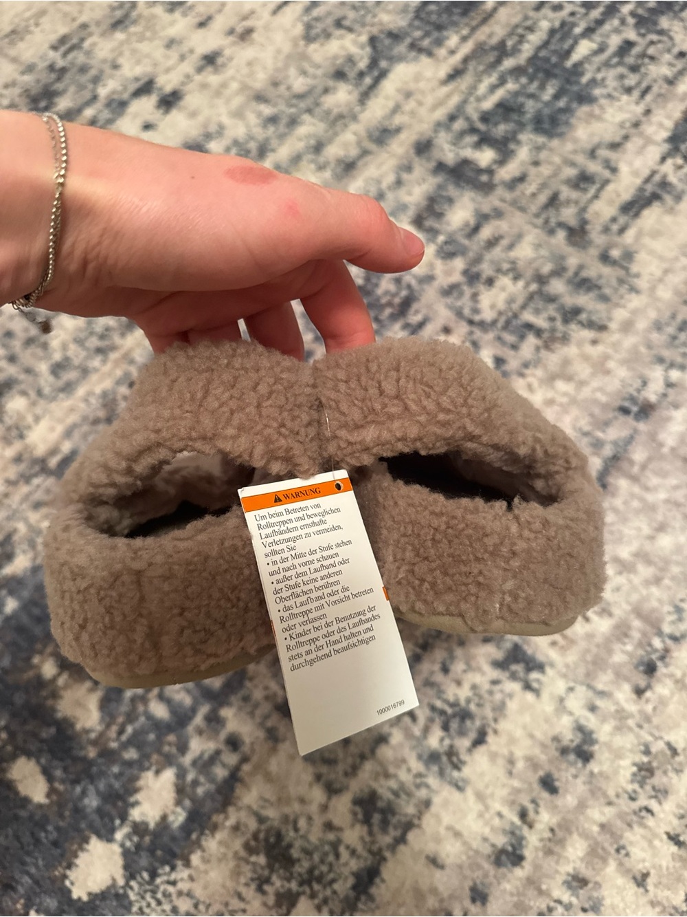 CROCS Women's Faux-Sherpa Slip-On Clog in Tan - Picture 5 of 11